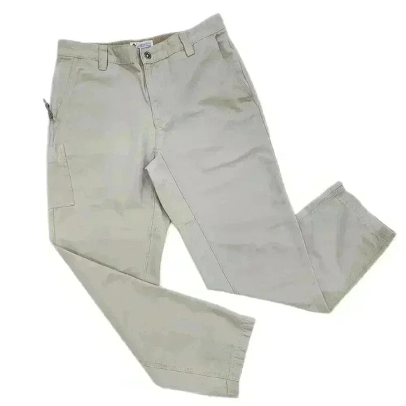 Columbia Cotton Side Zip pocket Relaxed Fit Pants, Tan, Men's 34 - Picture 1 of 6